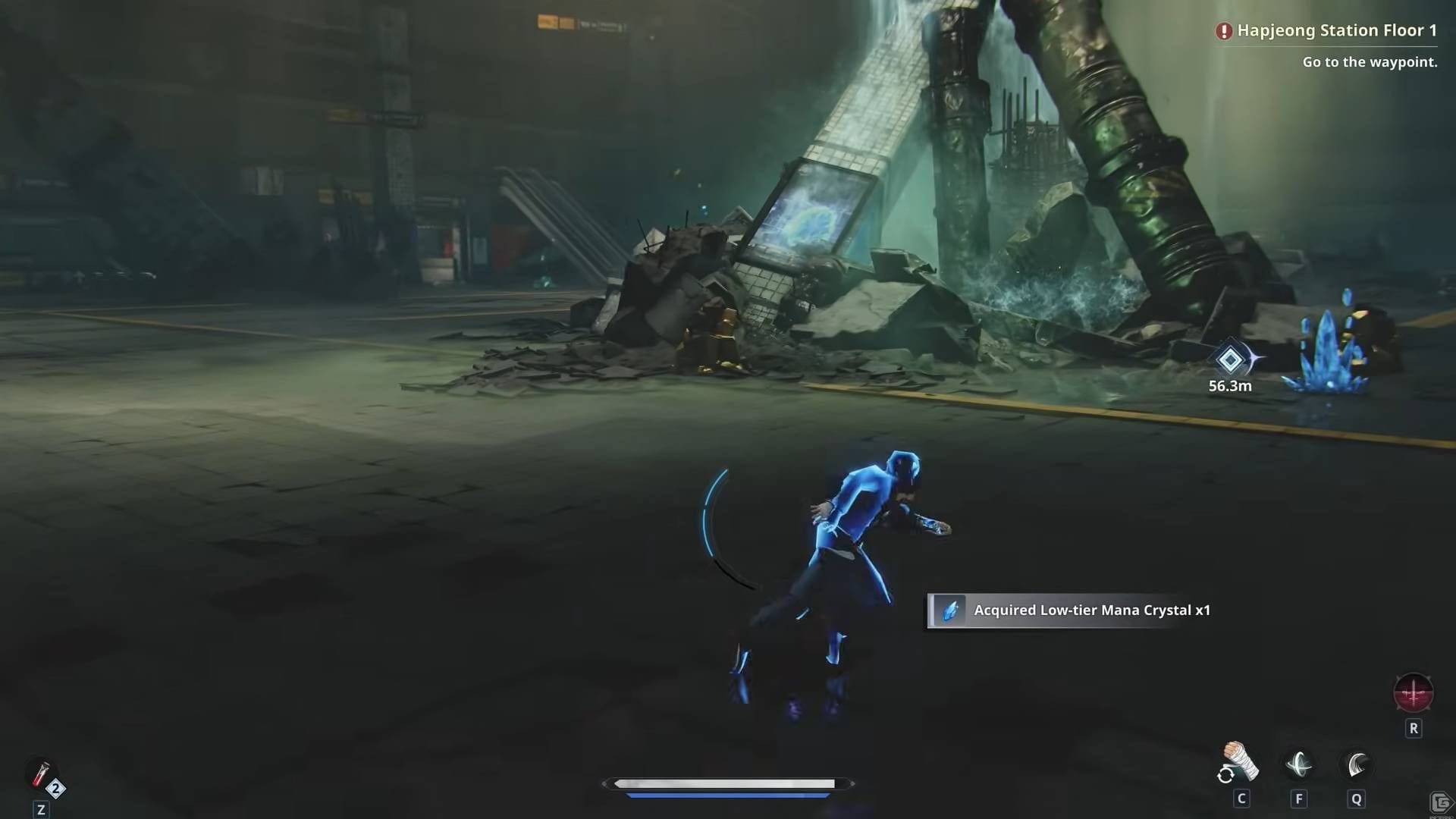 Look near the broken pillar to find the orb (Image via Netmarble || YouTube/CGInferno)