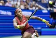 Coco Gauff in action in the women's singles final of the 2023 US Open (Source: Getty)