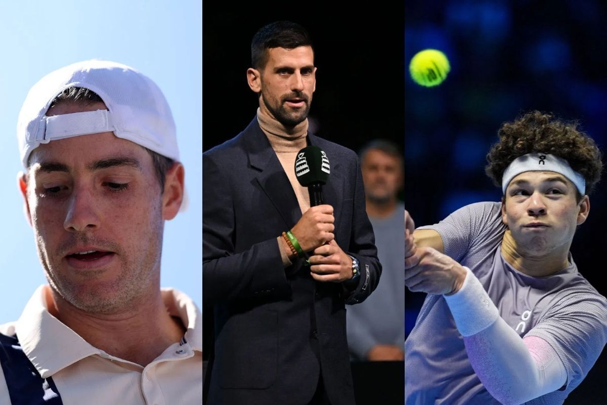John Isner, Novak Djokovic, and Ben Shelton - Source: Getty