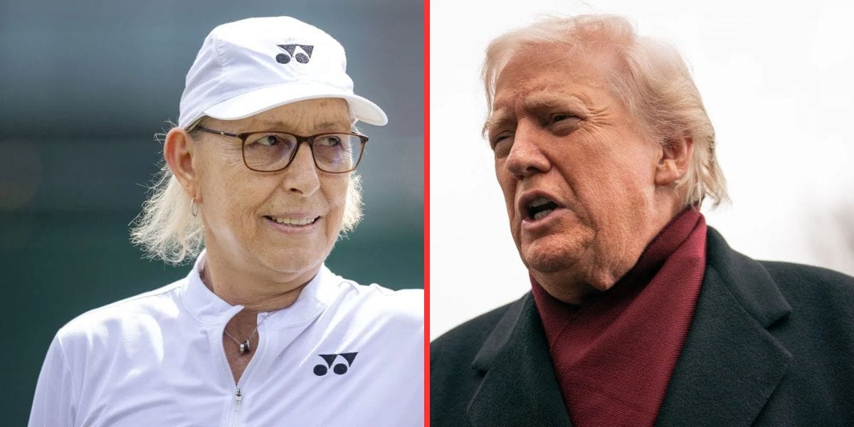 Martina Navratilova (left), Donald Trump (right), Sources: Getty