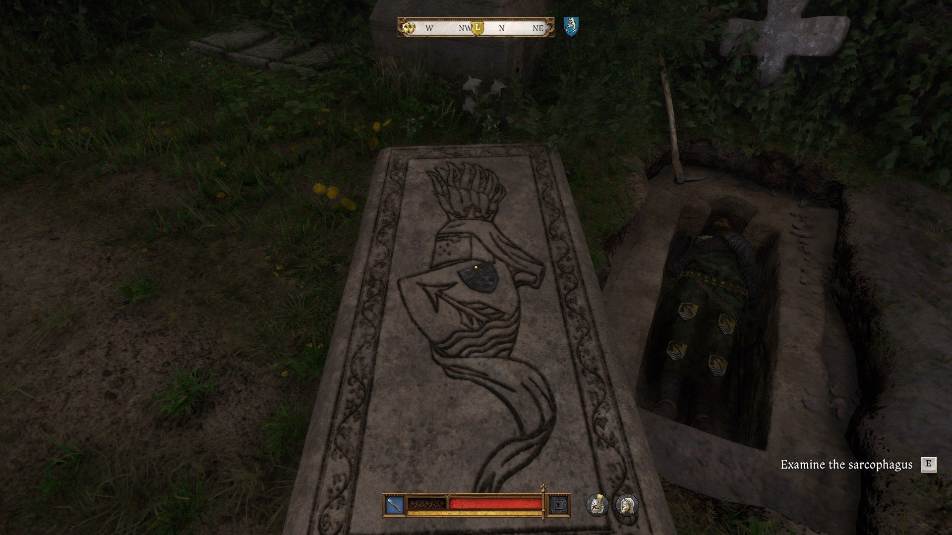 Inspect the sarcophagus to find Boleslav Bavor's relic (Image via Deep Silver)