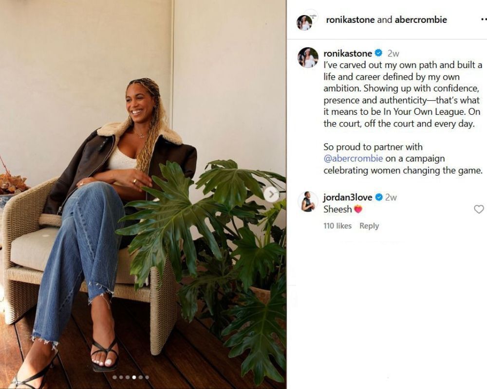 Ronika Stone stuns in NFL x Abercrombie &amp; Fitch campaign celebrating women in sports [IG/@ronikastone]