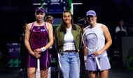 Rybakina, Garcia, and Iga Swiatek at the WTA Finals 2025 - Day 3 - Source: Getty