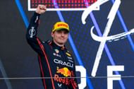 Red Bull's Max Verstappen joins the podium after finishing P3 at the F1 Grand Prix of Brazil - Source: Getty