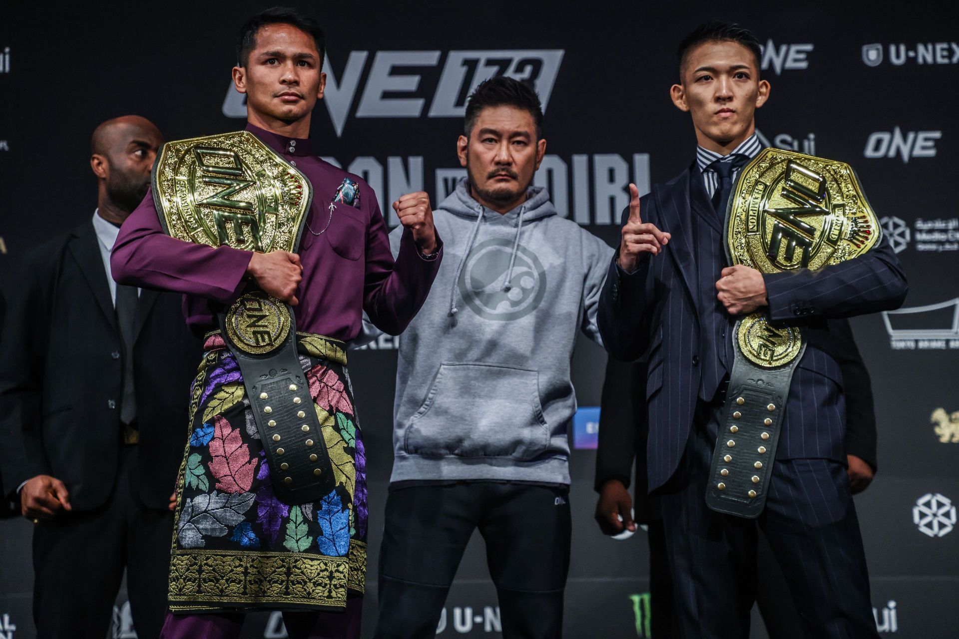 Superbon (left) and Masaaki Noiri (right) are just two days out of their main event world title unification showdown at ONE 173 in Tokyo. [Image: ONE Championship]