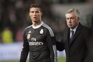 Cristiano Ronaldo (left) and Carlo Ancelotti