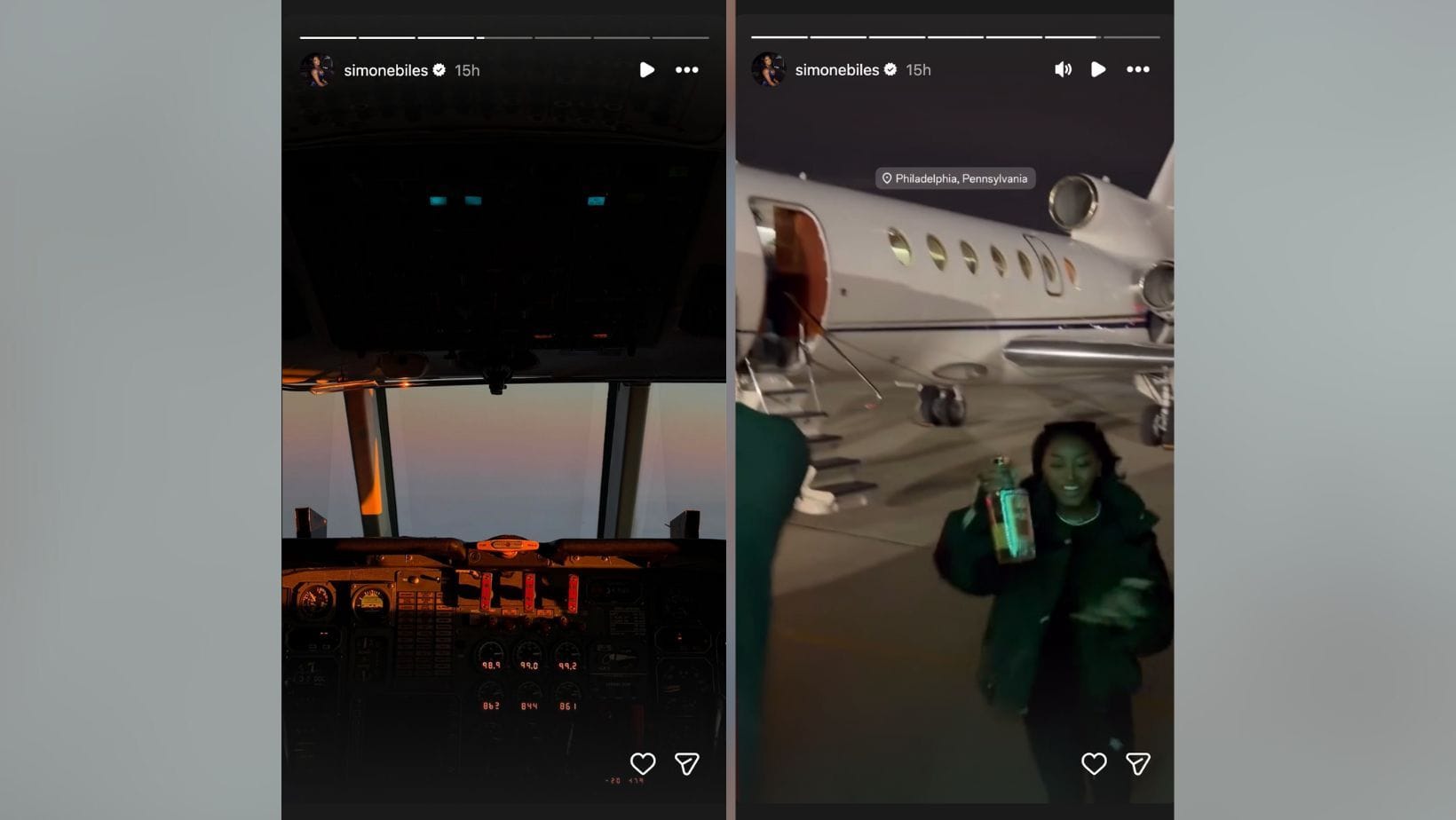 Jonathan Owens&#039; wife Simone Biles enjoys beautiful sunset in private charter (Image Credit: Biles/IG)