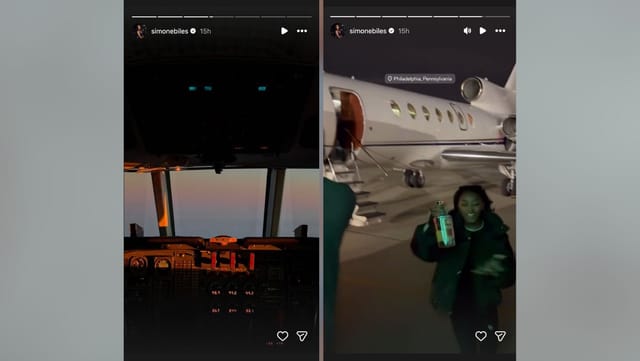 Jonathan Owens' wife Simone Biles enjoys beautiful sunset in private charter (Image Credit: Biles/IG)