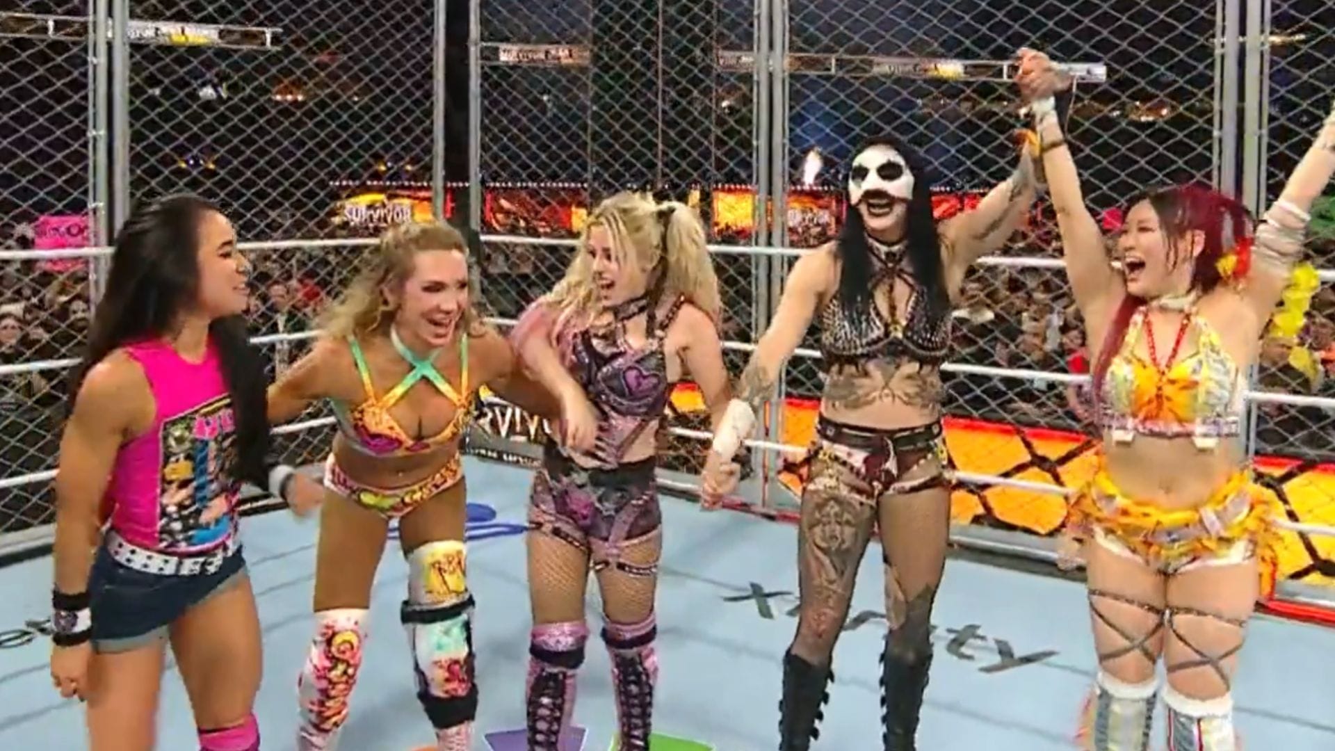 Team Rhea Ripley at Survivor Series [Image Credits: WWE