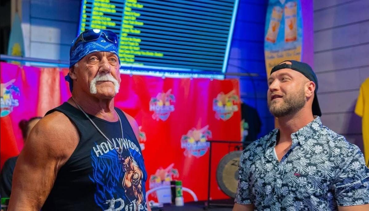 Hulk Hogan with his son. [Image credits: Nick Hogan
