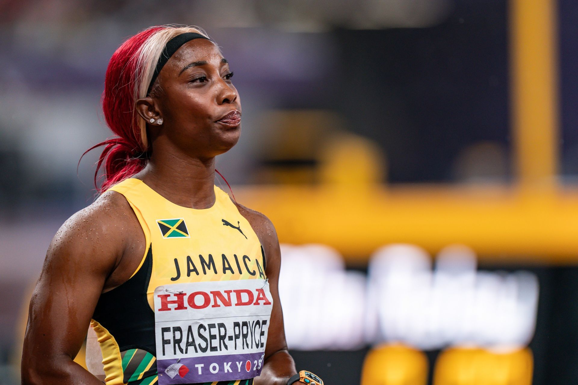Shelly-Ann Fraser-Pryce at the  World Athletics Championships Tokyo 2025 [Image Source: Getty] 