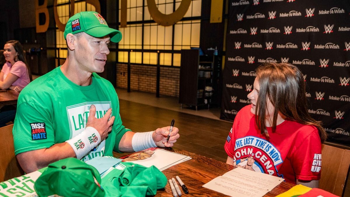 John Cena granting wishes in Boston before RAW [Image: WWE.com]