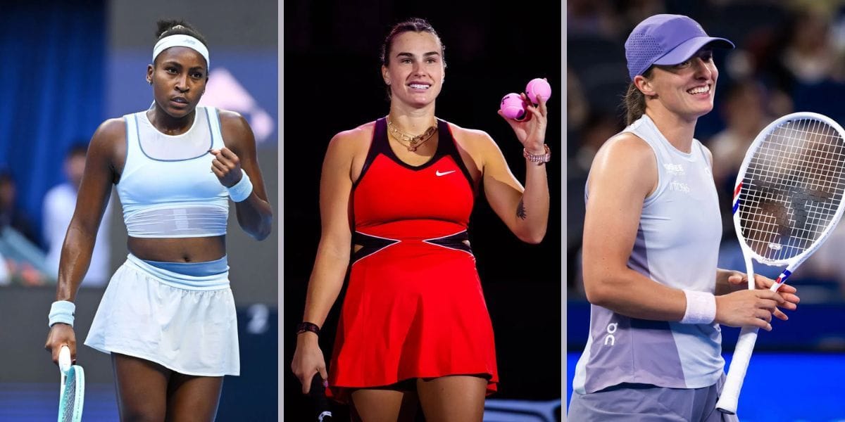 (From L-R) Coco Gauff, Aryna Sabalenka, and Iga Swiatek. (Photos: Getty)