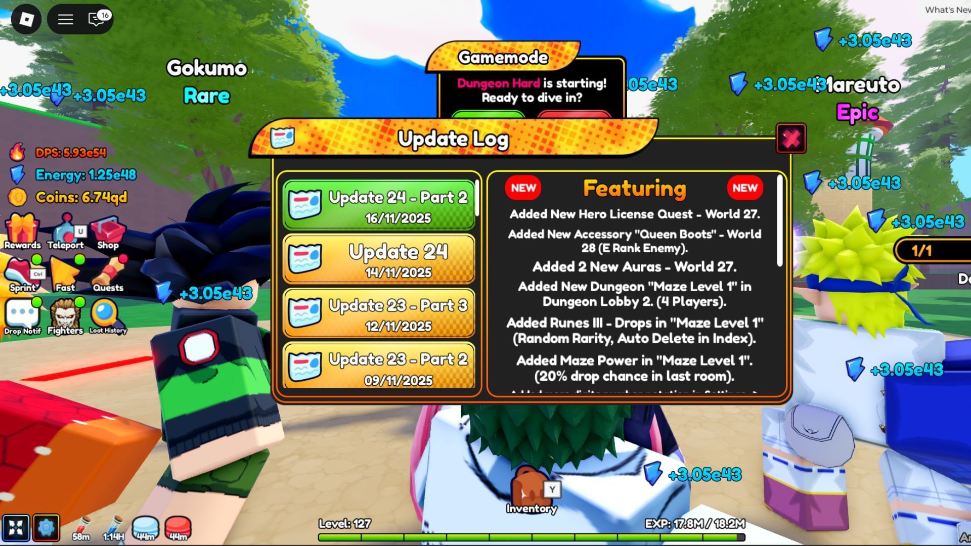 Các nhà phát triển đã thêm Nhiệm vụ cấp phép anh hùng mới vào Thế giới 27 (Hình ảnh qua Roblox)