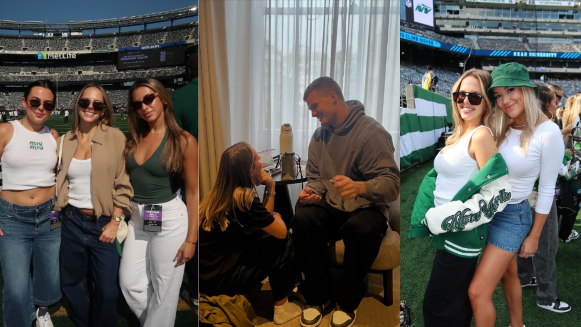 New York Jets&#039; games were included in Sage Wagner&#039;s month of October recap. (Photos via Sage Wagner&#039;s Instagram)