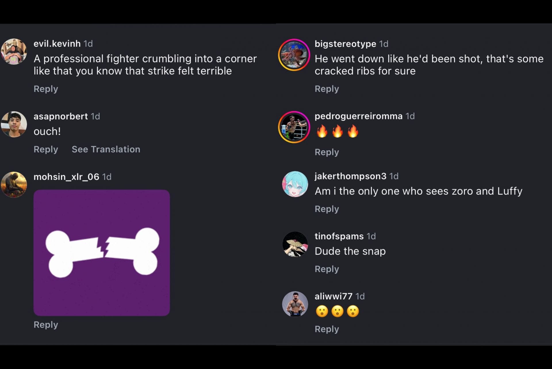 Screenshot from the original post. [Screenshot from Instagram @onechampionship]