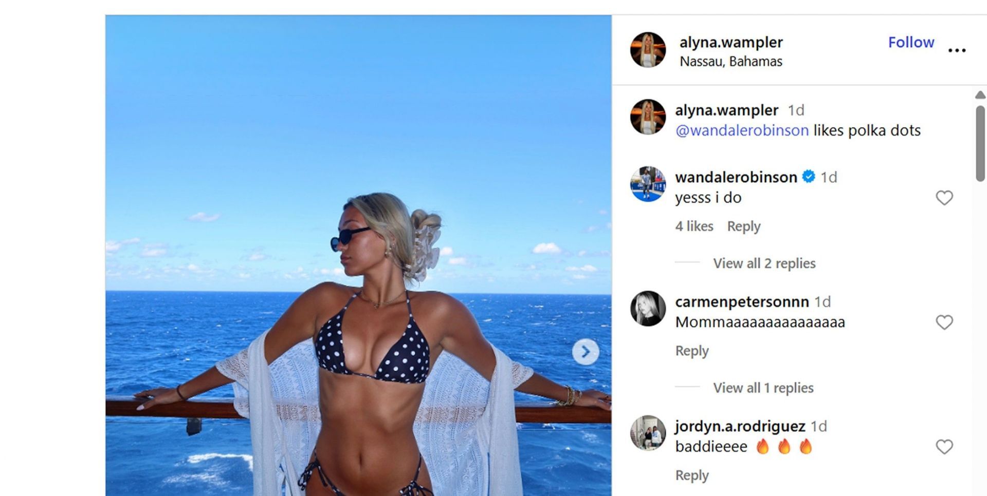 Wan&#039;Dale Robinson&#039;s girlfriend, Alyna Wampler/@alyna.wampler