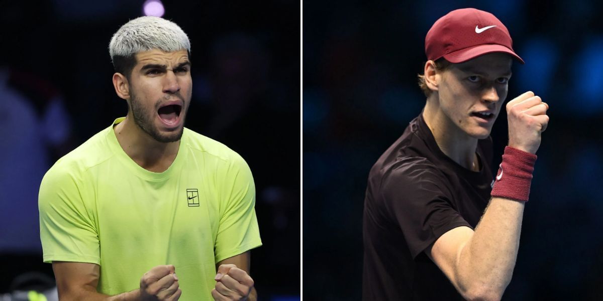 Carlos Alcaraz vs Jannik Sinner ATP Finals - Image Source - Getty 