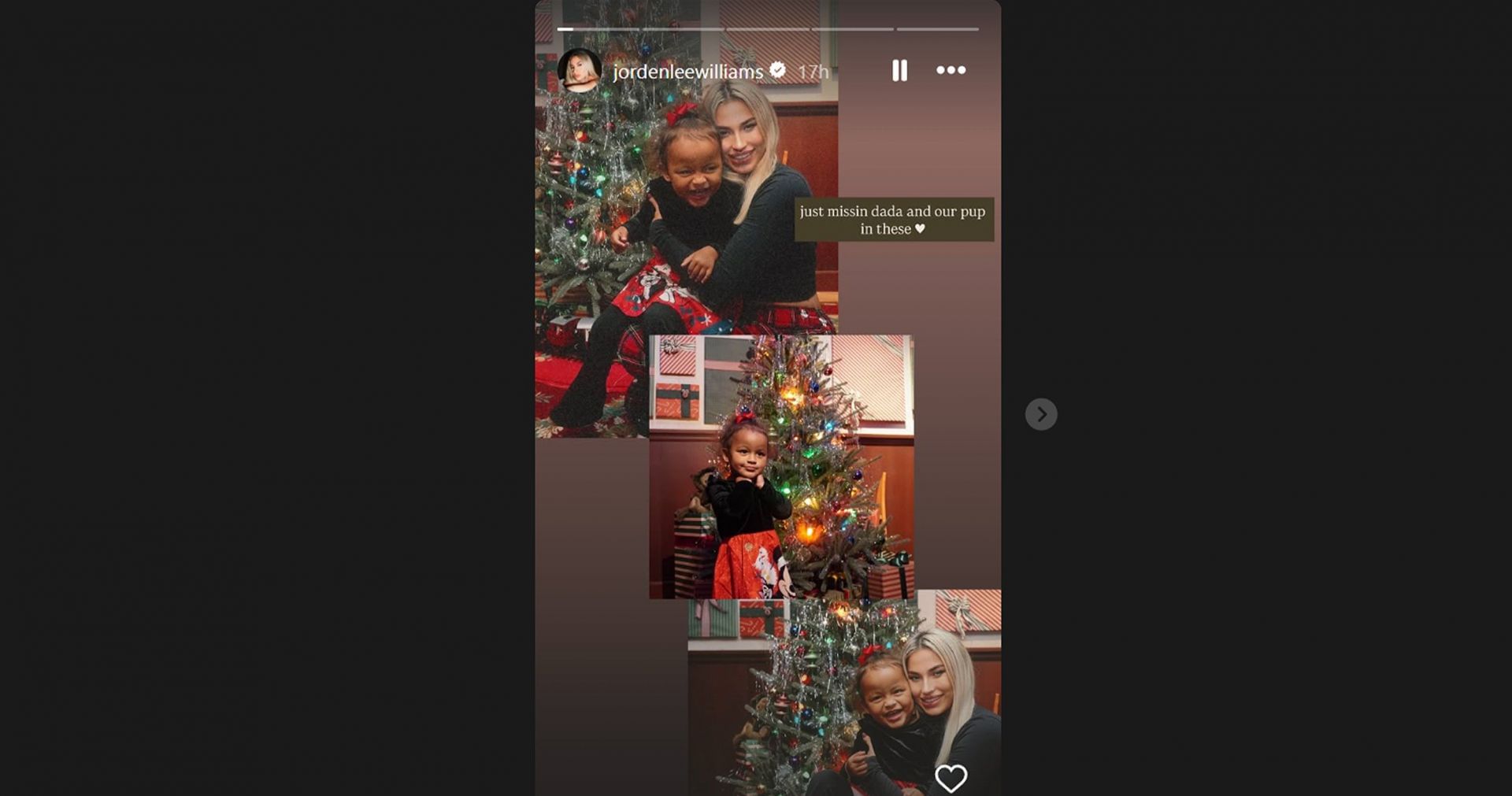 Savion Williams&#039; wife Jorden Lee&#039;s IG story/@jordenleewilliams