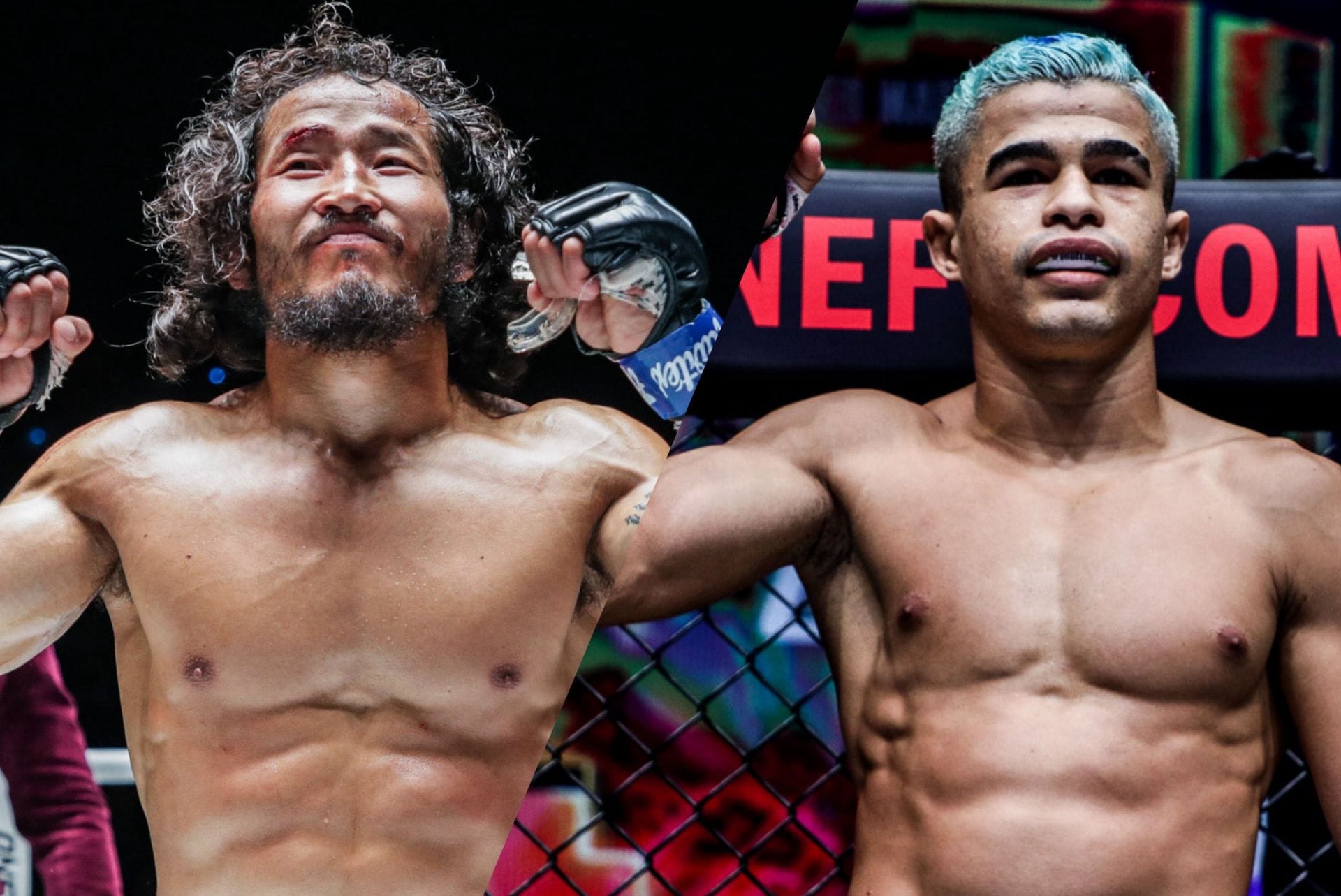 (From left) Enkh-Orgil Baatarkhuu and Fabricio Andrade. [Images: ONE Championship]