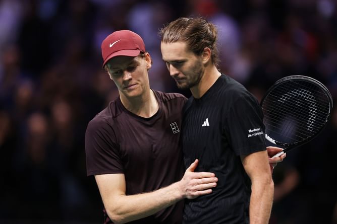 "The same man who said he could spoil Sinner & Alcaraz's party btw" - Fans ridicule Alexander Zverev after his 'brutal' Paris Masters loss to Italian