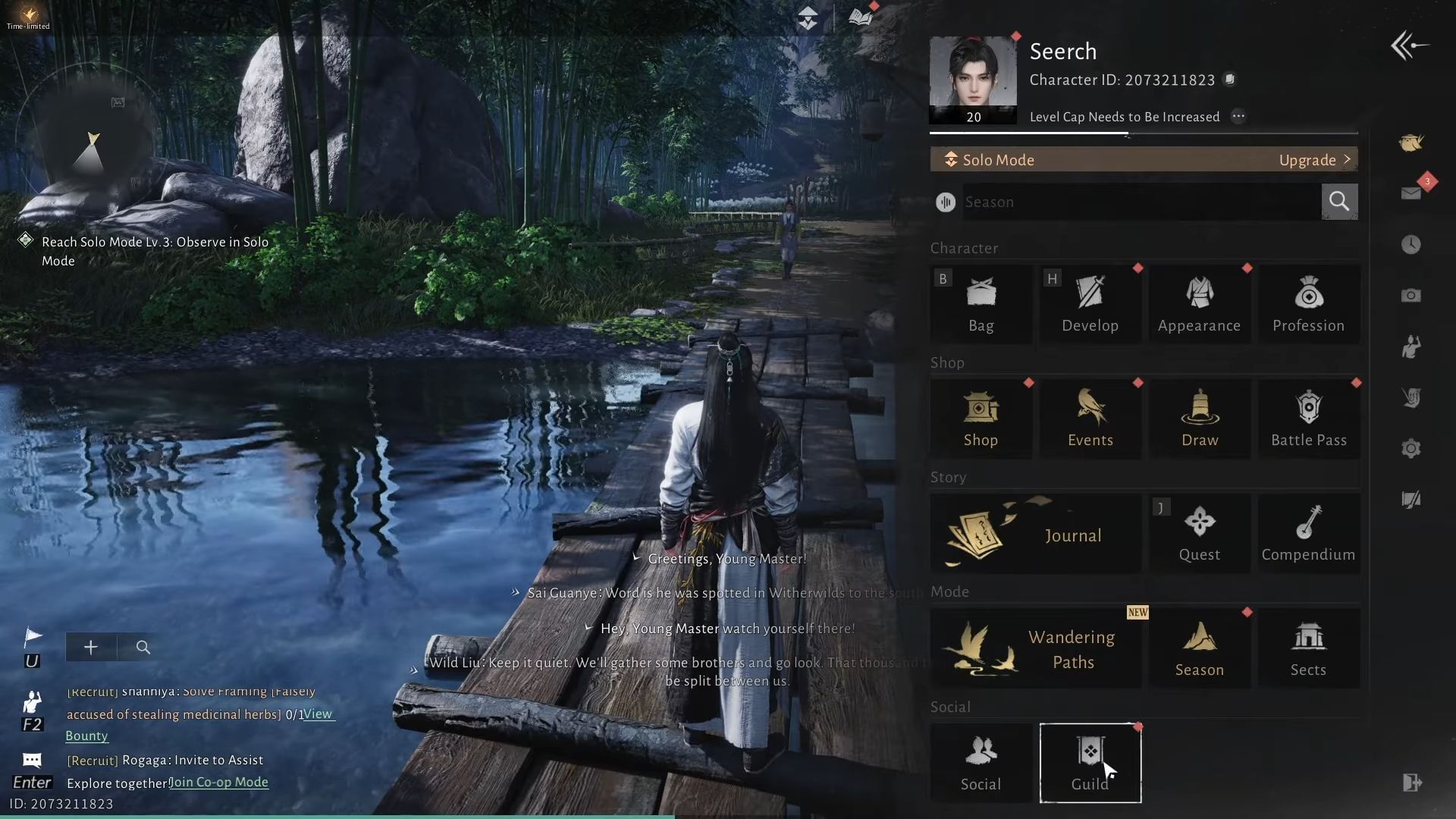 Go to Guild from the main menu (Image via NetEase Games || YouTube/TipSeerch)