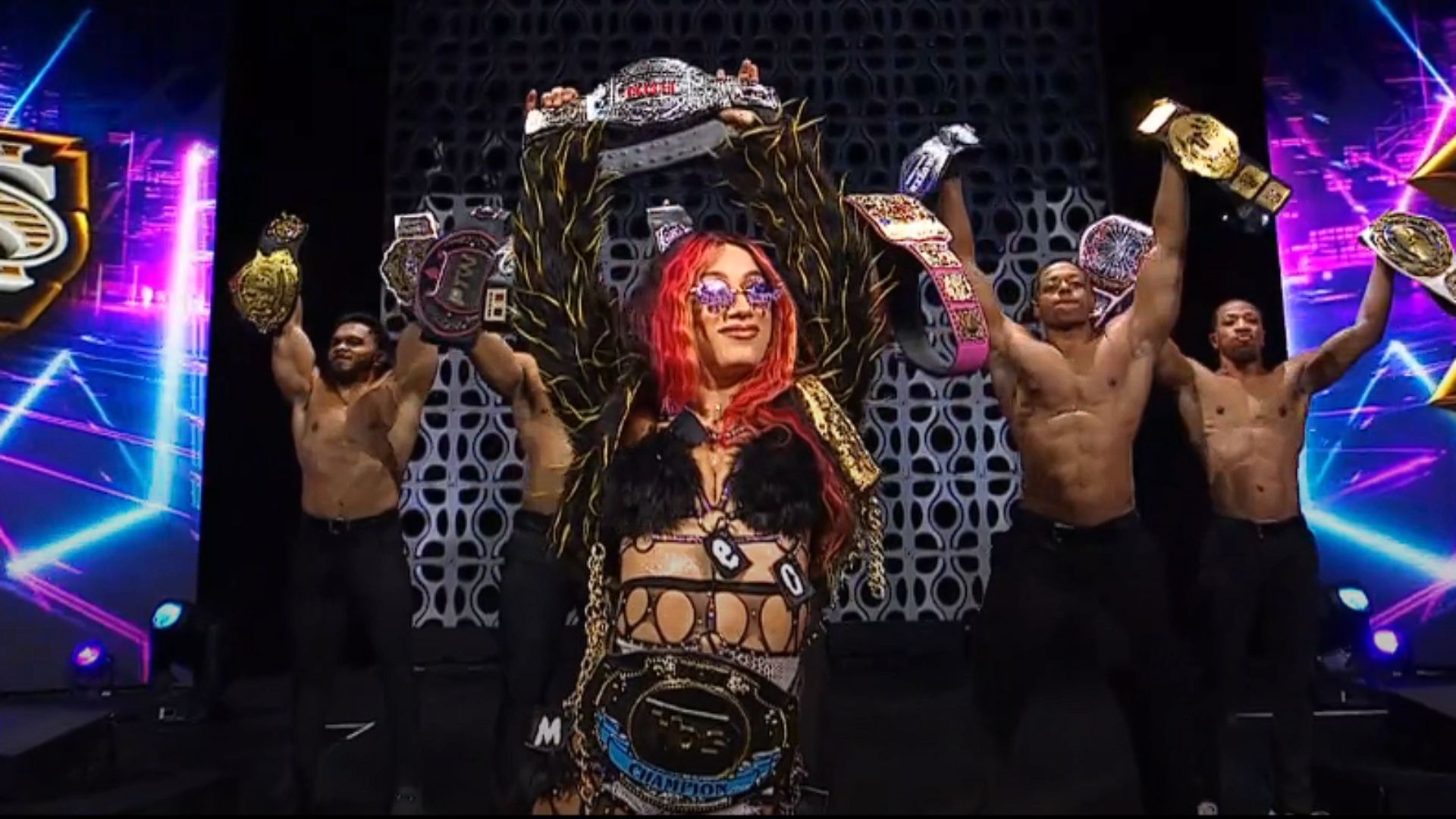 Mercedes Mon&eacute; is in possession of 12 belts [Photo: Triller TV