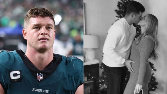 Eagles star Reed Blankenship drops 4-word message after announcing first baby with wife Elsa
