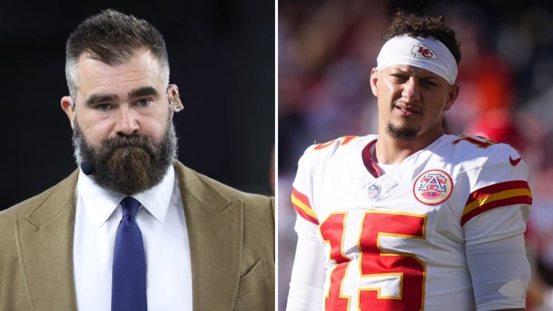Jason Kelce and Patrick Mahomes (Credits: Getty)