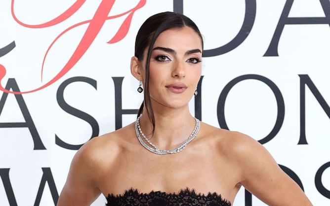 NASCAR racer and model Toni Breidinger turns heads in a jaw-dropping black dress at the CFDA Fashion Awards