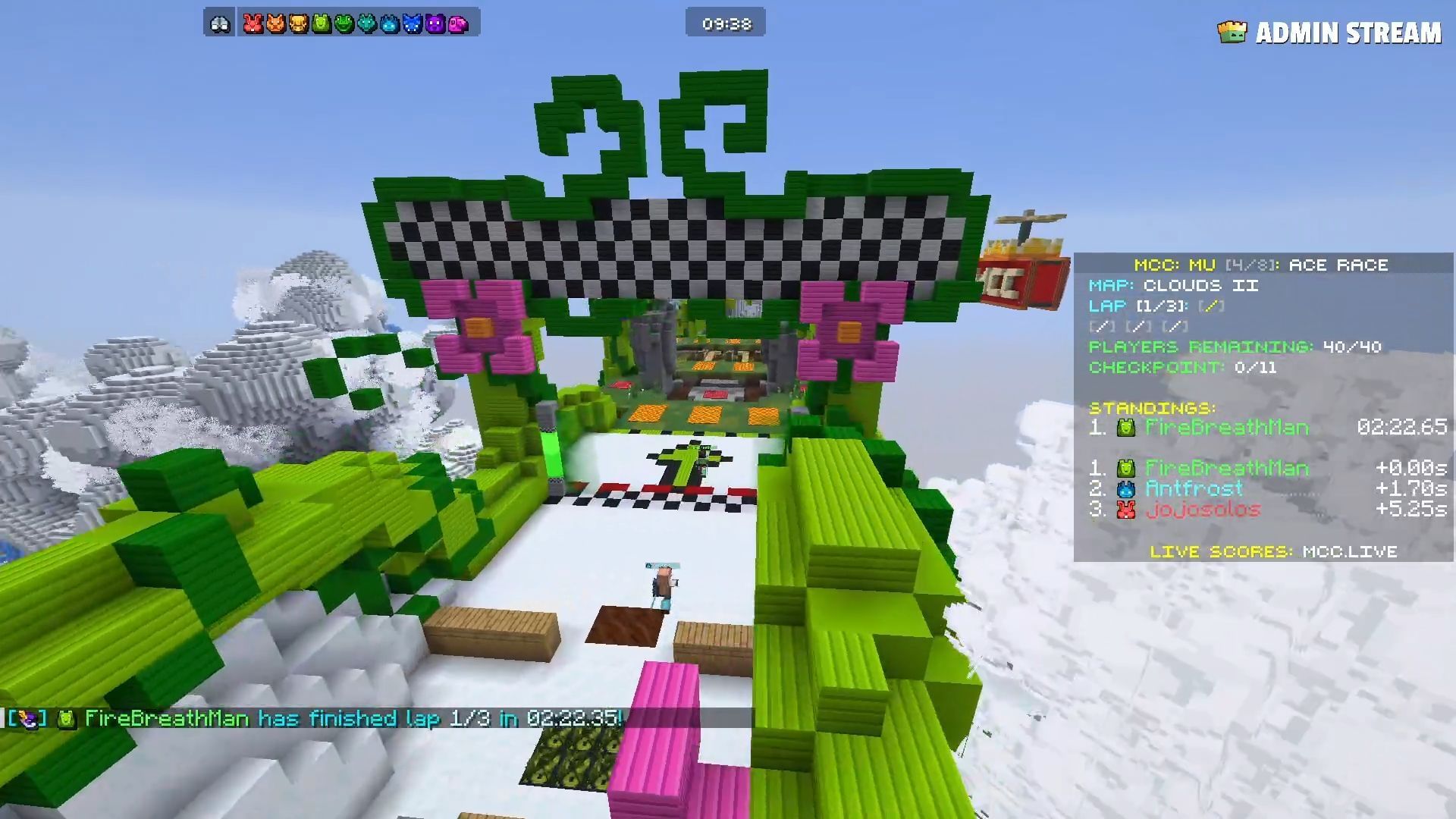 Each player worked hard to earn coins for their team in Minecraft Championship (MCC) Mash Up 2025 (Image via Twitch.tv/thenoxcrew)