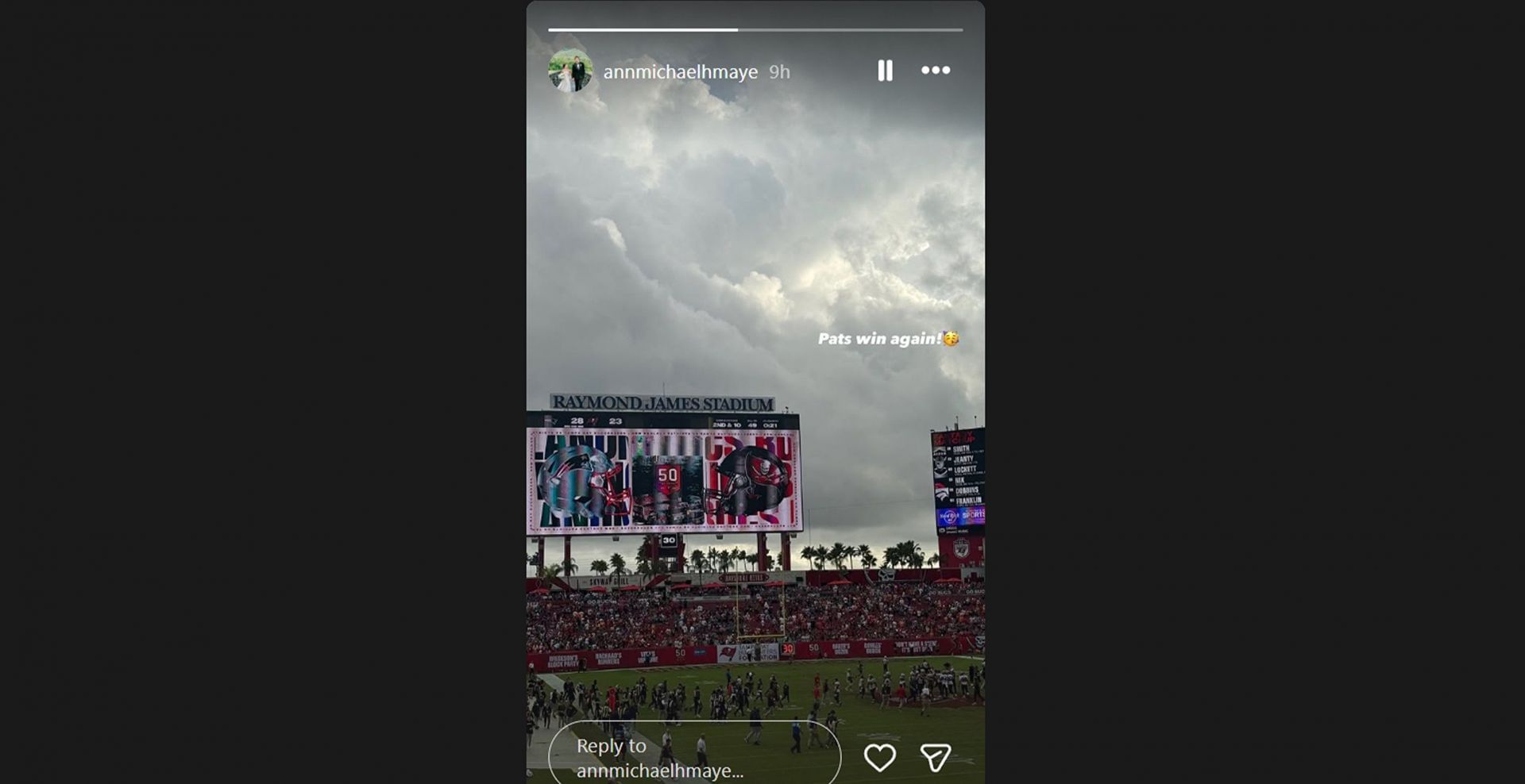 Drake Maye&#039;s wife Ann has perfect 3-word message after Patriots QB leads upset win vs. Buccaneers/@annmichaelhmaye