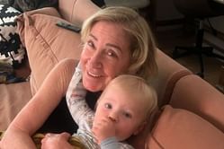 PICTURE: Chris Evert captures adorable beach moment of son Nicholas and grandson Hayden living their best life