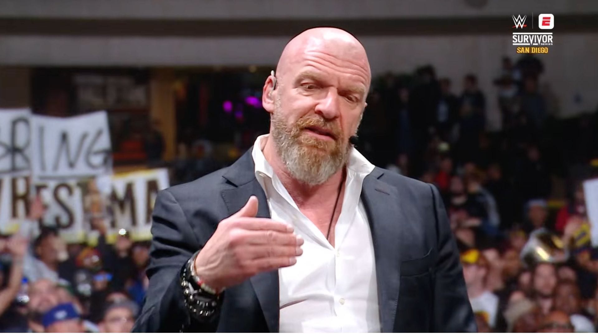 Triple H appeared on the Survivor Series post show [Image: WWE on YouTube]