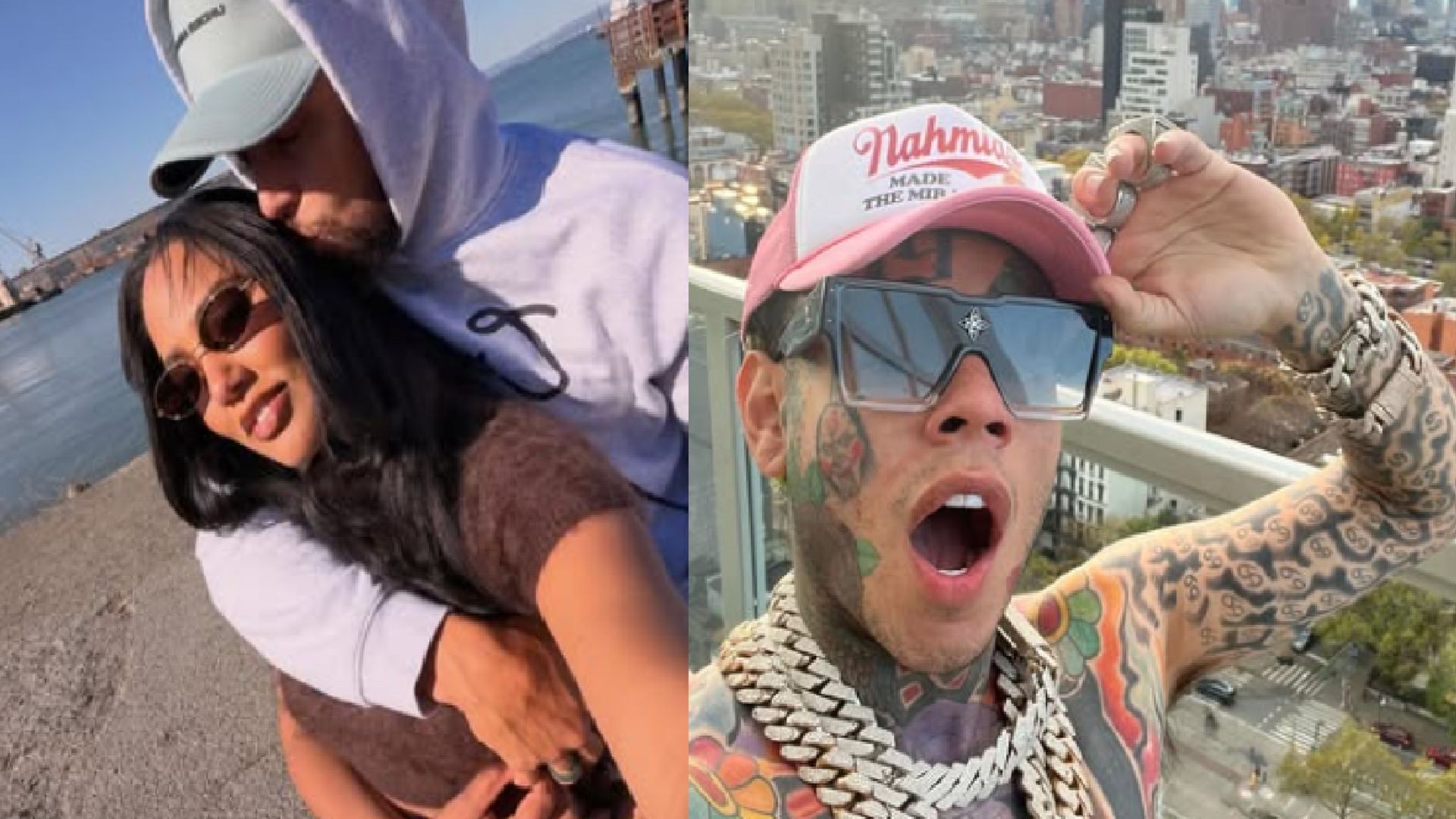 An image of Ayesha Curry, Steph Curry, and 6ix9ine