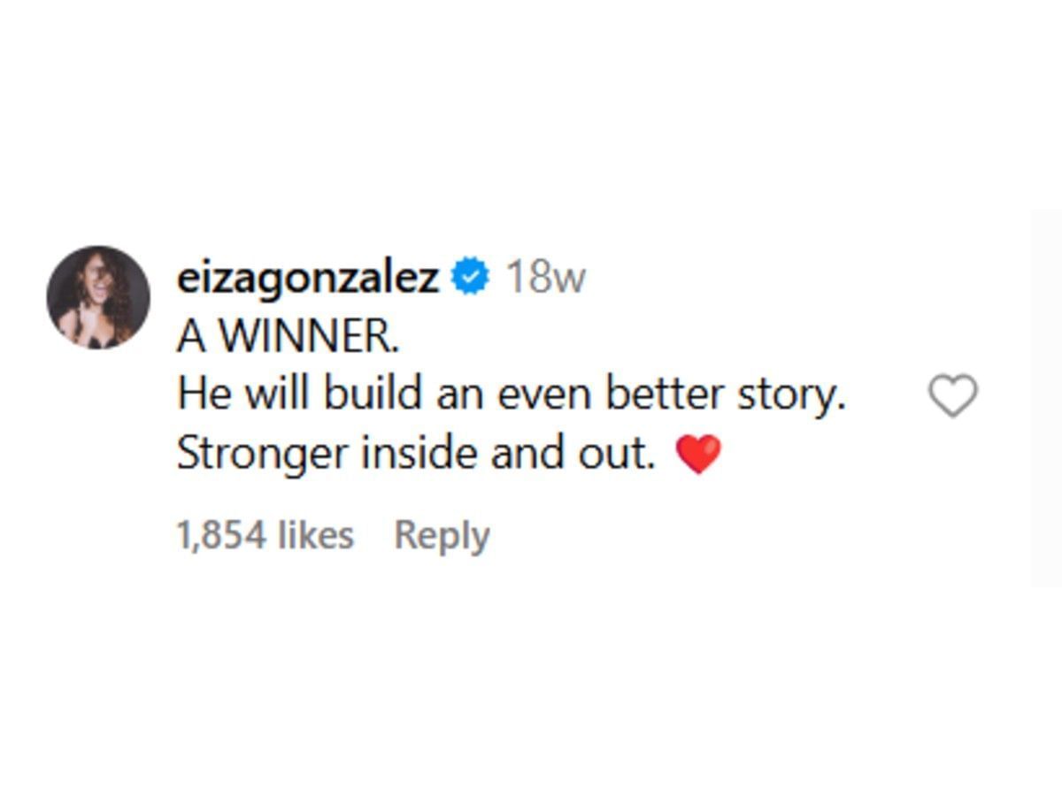 Bình luận của Gonzalez trên Instagram 