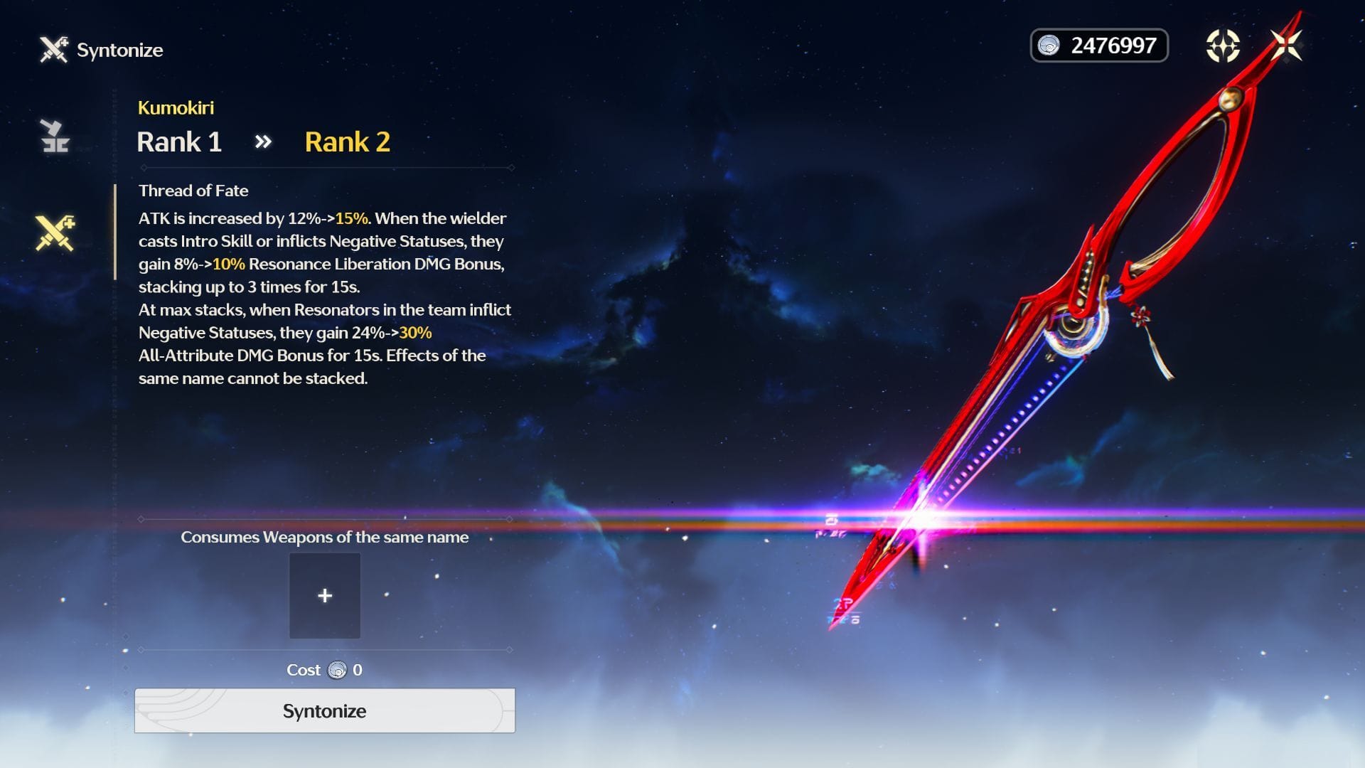 Kumokiri is Chisa's signature weapon (Image via Kuro Games)