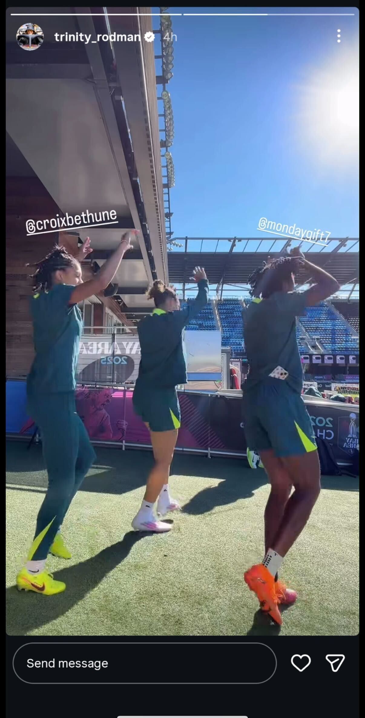 Trinity Rodman shares an update via social media - Image Source: @trinity_rodman Instagram