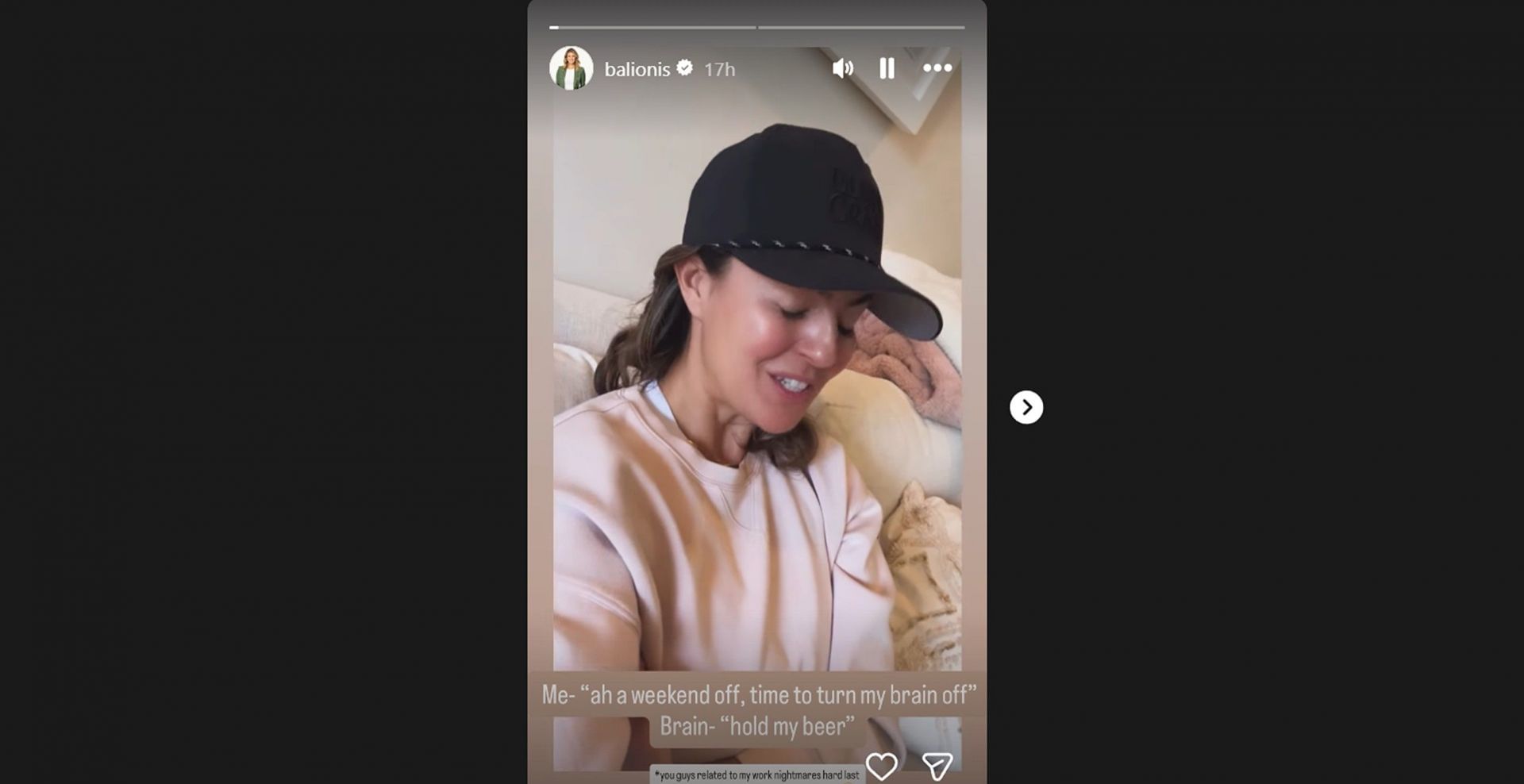 Amanda Balionis reveals hilarious &lsquo;work-coated nightmare&rsquo; featuring $71M NFL quarterback/@balionis