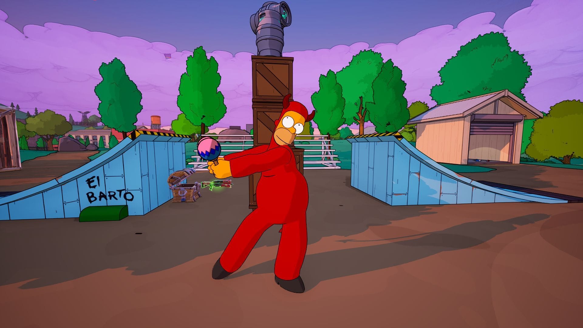 All boss locations in Fortnite Simpsons season