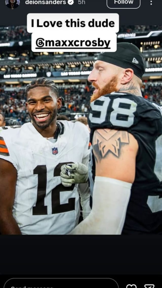 Deion Sanders' Instagram story