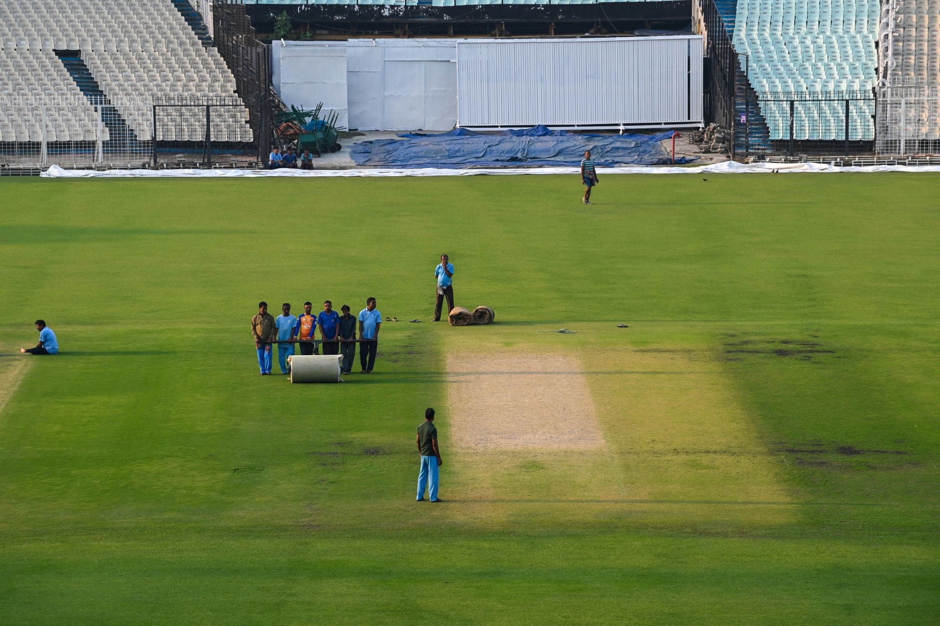 Eden Gardens Stadium In Kolkata Prepares Of India Vs South Africa Test Match - Source: Getty