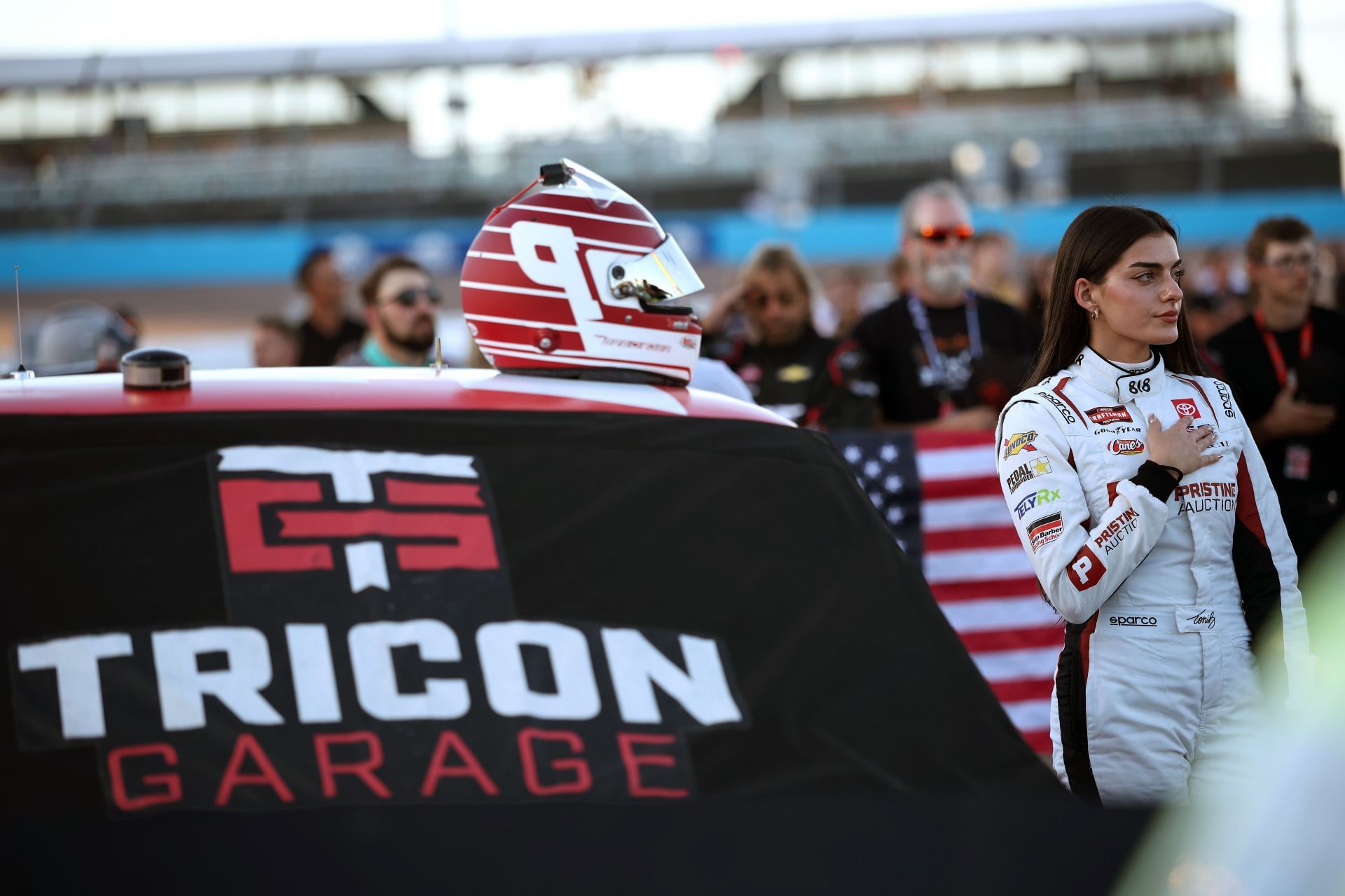 Toni Breidinger before the 2025 NASCAR Truck Series Championship race. Source: Getty