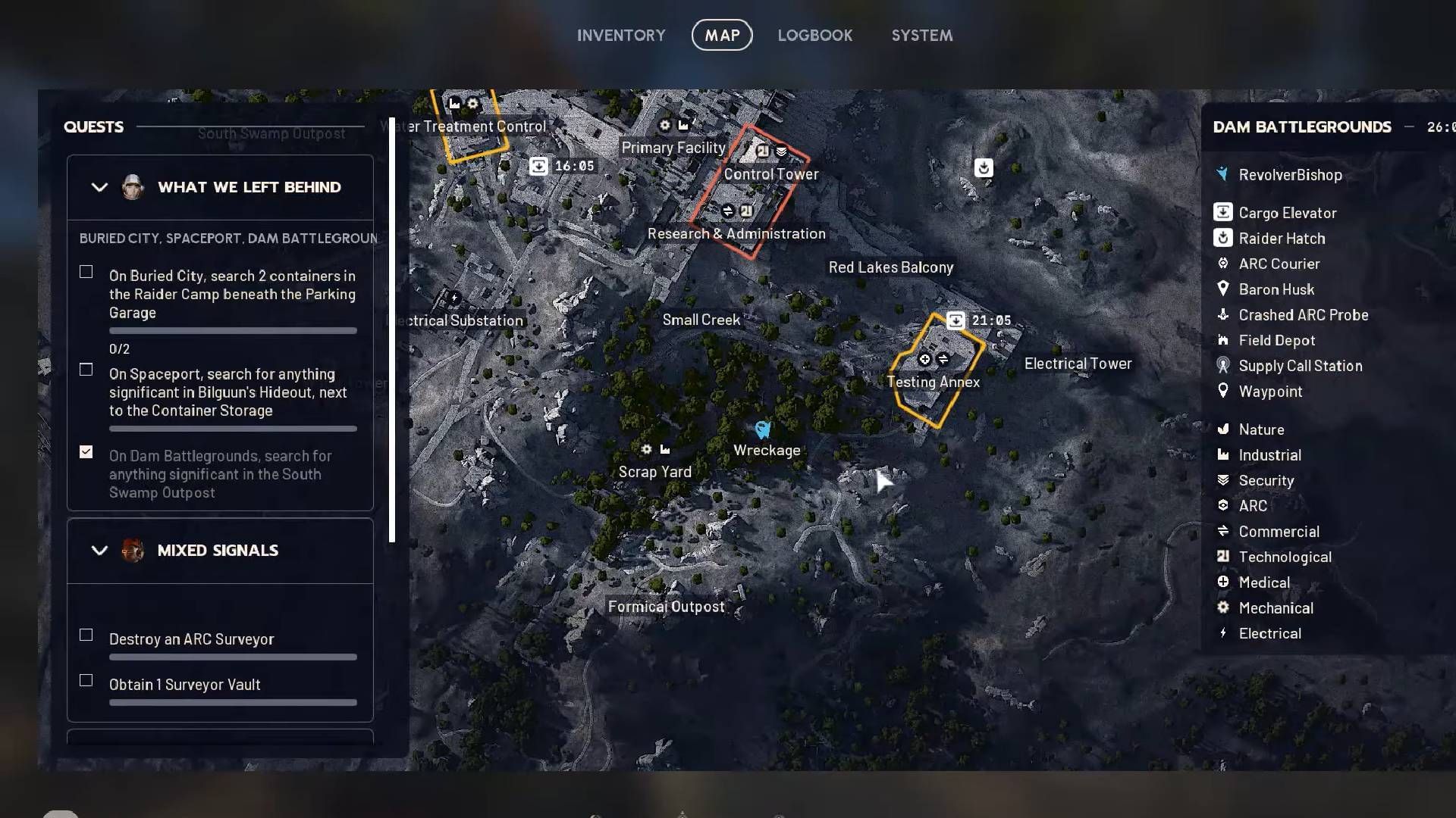 Location to reach the Wreckage area on the Dam map (Image via Embark Studios || YouTube/Nickko Kimiko)
