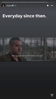 CM Punk shared this on his Instagram stories. (Photo: @cmpunk on IG)