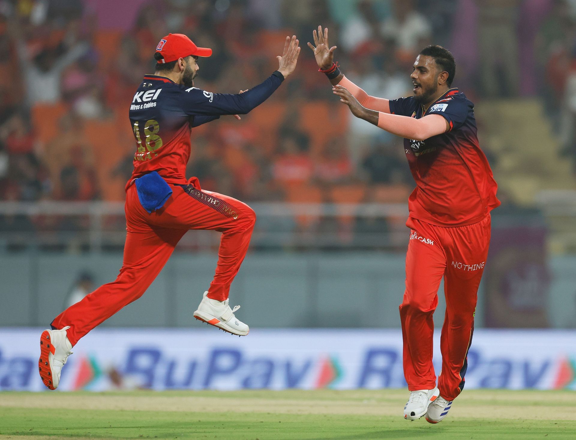 Yash Dayal (right) picked up 13 wickets at an economy rate of 9.59 in 15 innings in IPL 2025. [P/C: Getty]