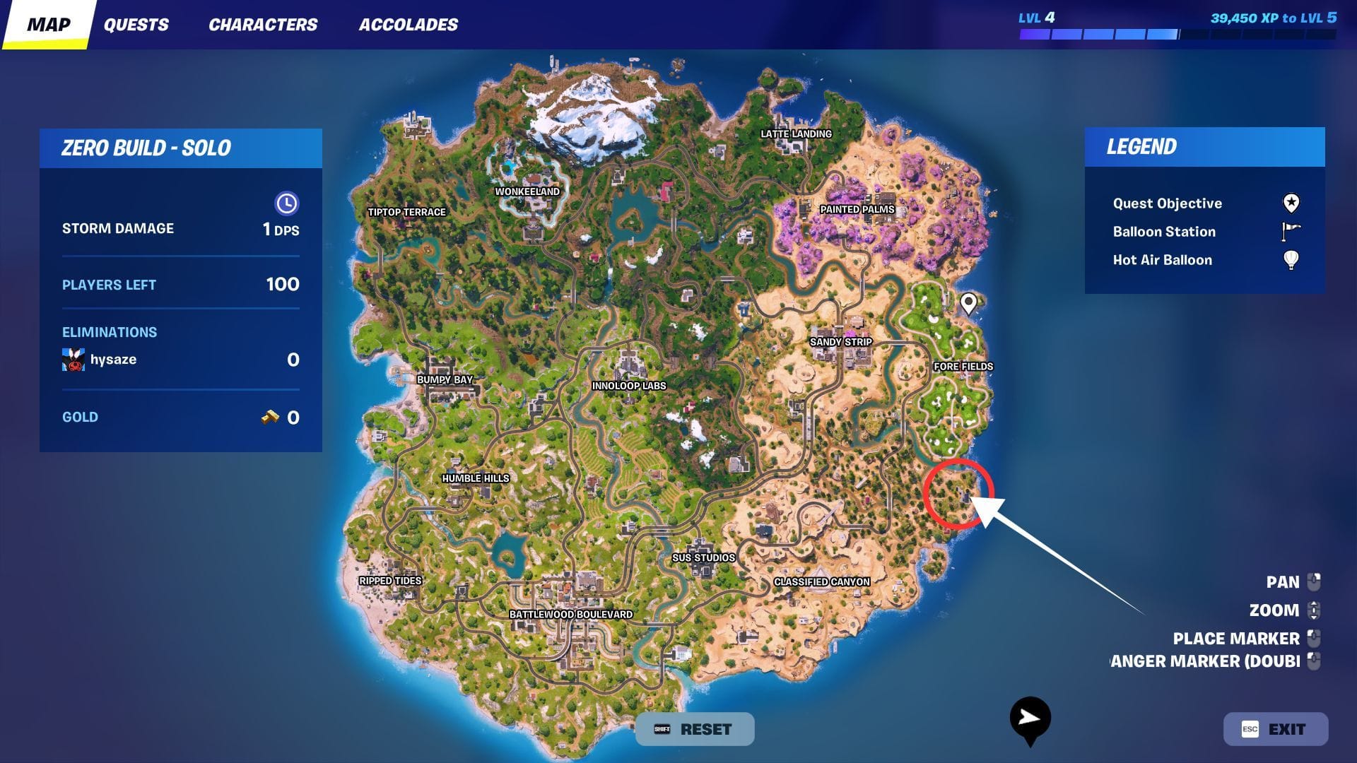 Slice O&#039; Shore in Fortnite Chapter 7 Season 1 (Image via SK Gaming || Epic Games)