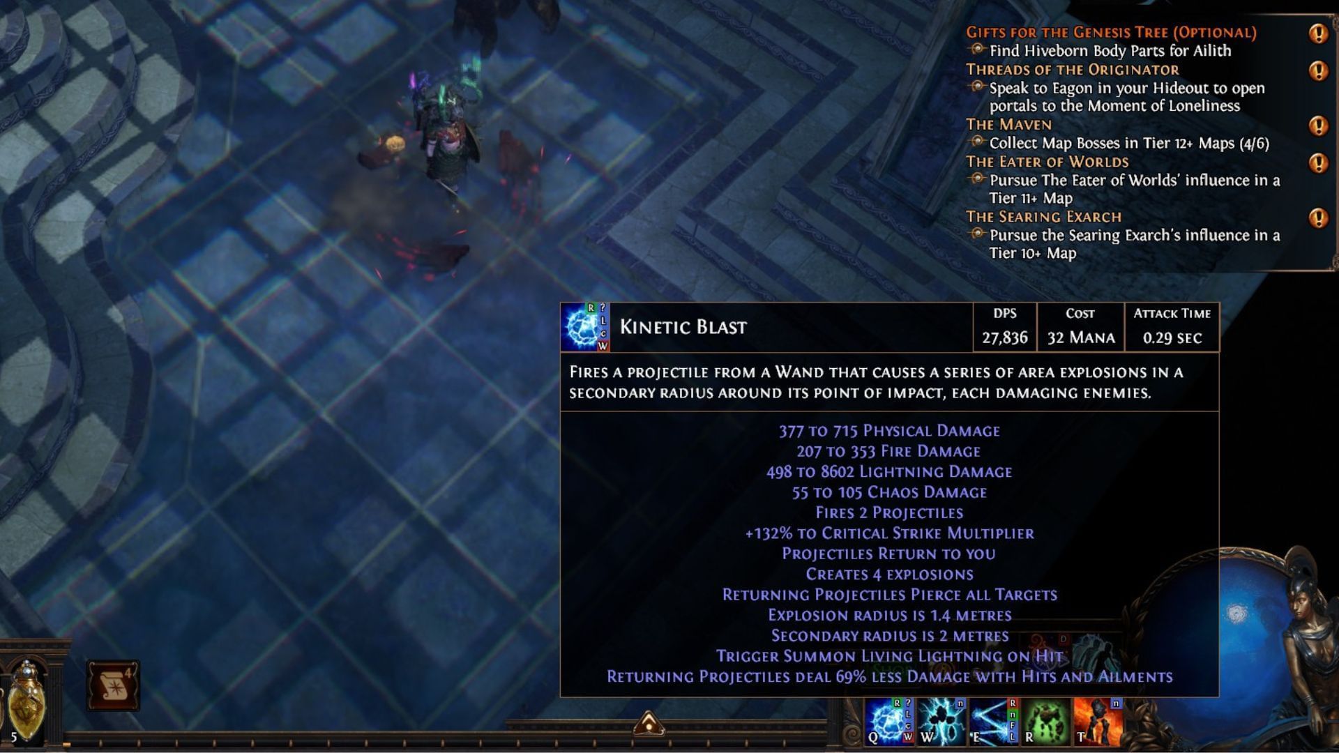 You need lightning damage to trigger the support gem (Image via GGG)