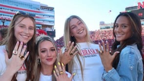 Andi Jackson, Bergen Reilly and other Nebraska volleyball players react as Harper Murray shares heartwarming highlights for Thanksgiving