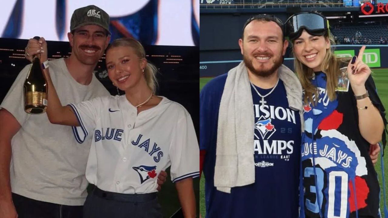 Shane Bieber with his wife, Kara (L), Alejandro Kirk with his wife, Sofia Castaneda (R) (Images from - Instagram.com/@karamaxinebieber, Instagram.com/@lacosh35_)